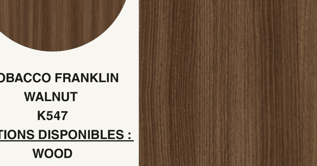 K547 Tobacco Franklin Walnut — réalisation